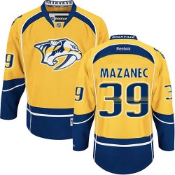Authentic Reebok Adult Marek Mazanec Home Jersey - NHL 39 Nashville Predators
