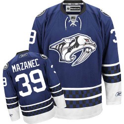 Authentic Reebok Adult Marek Mazanec Third Jersey - NHL 39 Nashville Predators