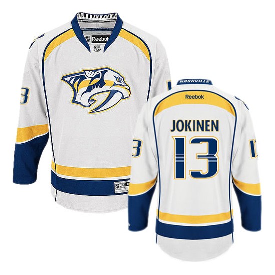 Premier Reebok Adult Olli Jokinen Away Jersey - NHL 13 Nashville Predators