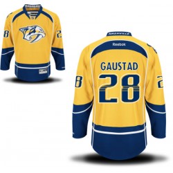 Authentic Reebok Adult Paul Gaustad Home Jersey - NHL 28 Nashville Predators