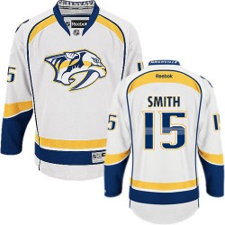 Authentic Reebok Adult Craig Smith Away Jersey - NHL 15 Nashville Predators