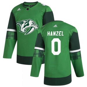 Authentic Adidas Youth Jeremy Hanzel Green 2020 St. Patrick's Day Jersey - NHL Nashville Predators