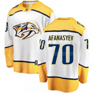 Breakaway Fanatics Branded Youth Egor Afanasyev White Away Jersey - NHL Nashville Predators