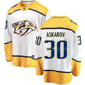 Breakaway Fanatics Branded Youth Yaroslav Askarov White Away Jersey - NHL Nashville Predators