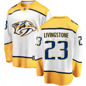 Breakaway Fanatics Branded Youth Jake Livingstone White Away Jersey - NHL Nashville Predators