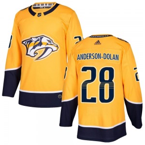 Authentic Adidas Youth Jaret Anderson-Dolan Gold Home Jersey - NHL Nashville Predators