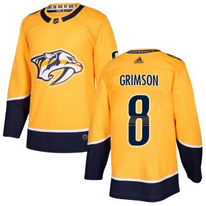 Authentic Adidas Youth Stu Grimson Gold Home Jersey - NHL Nashville Predators