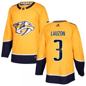 Authentic Adidas Youth Jeremy Lauzon Gold Home Jersey - NHL Nashville Predators
