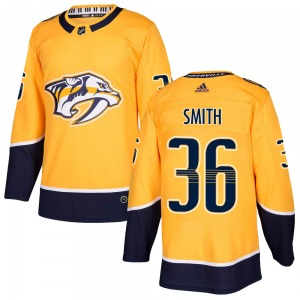 Authentic Adidas Youth Cole Smith Gold Home Jersey - NHL Nashville Predators