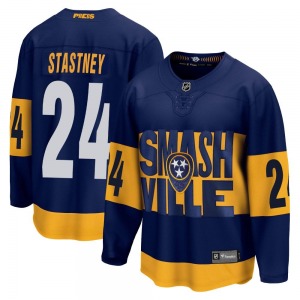 Breakaway Fanatics Branded Youth Spencer Stastney Navy 2022 Stadium Series Jersey - NHL Nashville Predators