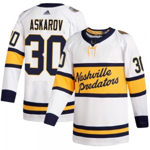 Authentic Adidas Youth Yaroslav Askarov White 2020 Winter Classic Player Jersey - NHL Nashville Predators