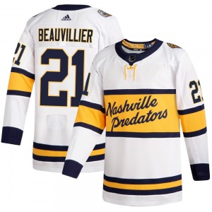 Authentic Adidas Youth Anthony Beauvillier White 2020 Winter Classic Player Jersey - NHL Nashville Predators