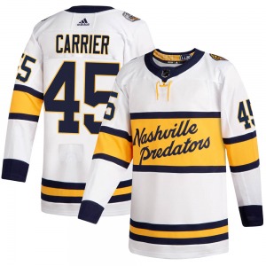 Authentic Adidas Youth Alexandre Carrier White 2020 Winter Classic Player Jersey - NHL Nashville Predators