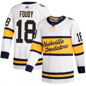 Authentic Adidas Youth Liam Foudy White 2020 Winter Classic Player Jersey - NHL Nashville Predators