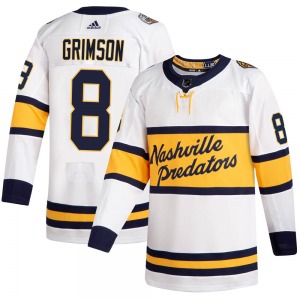 Authentic Adidas Youth Stu Grimson White 2020 Winter Classic Jersey - NHL Nashville Predators