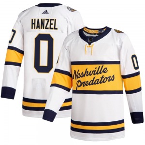Authentic Adidas Youth Jeremy Hanzel White 2020 Winter Classic Player Jersey - NHL Nashville Predators