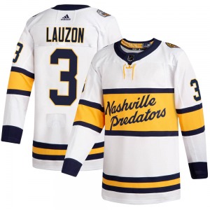 Authentic Adidas Youth Jeremy Lauzon White 2020 Winter Classic Player Jersey - NHL Nashville Predators