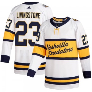 Authentic Adidas Youth Jake Livingstone White 2020 Winter Classic Player Jersey - NHL Nashville Predators