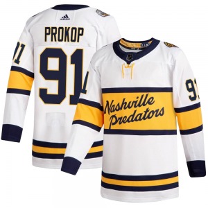 Authentic Adidas Youth Luke Prokop White 2020 Winter Classic Player Jersey - NHL Nashville Predators