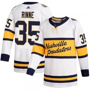 Authentic Adidas Youth Pekka Rinne White 2020 Winter Classic Jersey - NHL Nashville Predators