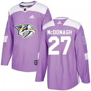Authentic Adidas Youth Ryan McDonagh Purple Fights Cancer Practice Jersey - NHL Nashville Predators
