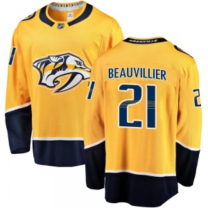 Breakaway Fanatics Branded Youth Anthony Beauvillier Gold Home Jersey - NHL Nashville Predators