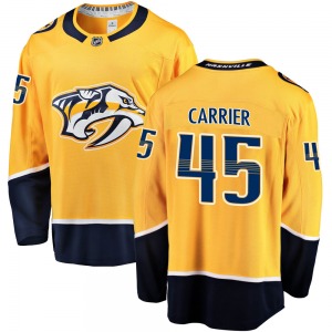 Breakaway Fanatics Branded Youth Alexandre Carrier Gold Home Jersey - NHL Nashville Predators