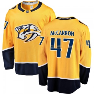 Breakaway Fanatics Branded Youth Michael McCarron Gold Home Jersey - NHL Nashville Predators