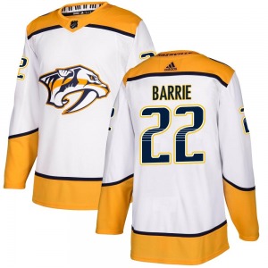 Authentic Adidas Youth Tyson Barrie White Away Jersey - NHL Nashville Predators