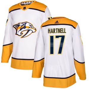 Authentic Adidas Youth Scott Hartnell White Away Jersey - NHL Nashville Predators
