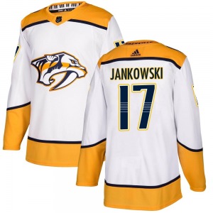 Authentic Adidas Youth Mark Jankowski White Away Jersey - NHL Nashville Predators