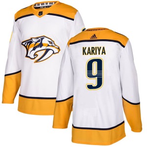 Authentic Adidas Youth Paul Kariya White Away Jersey - NHL Nashville Predators