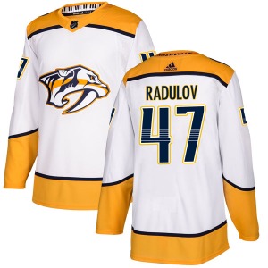 Authentic Adidas Youth Alexander Radulov White Away Jersey - NHL Nashville Predators