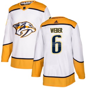 Authentic Adidas Youth Shea Weber White Away Jersey - NHL Nashville Predators