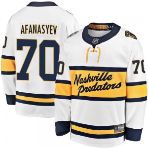 Breakaway Fanatics Branded Youth Egor Afanasyev White 2020 Winter Classic Player Jersey - NHL Nashville Predators