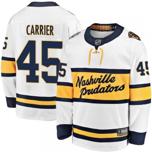 Breakaway Fanatics Branded Youth Alexandre Carrier White 2020 Winter Classic Player Jersey - NHL Nashville Predators