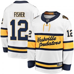 Breakaway Fanatics Branded Youth Mike Fisher White 2020 Winter Classic Jersey - NHL Nashville Predators