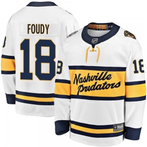 Breakaway Fanatics Branded Youth Liam Foudy White 2020 Winter Classic Player Jersey - NHL Nashville Predators