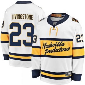 Breakaway Fanatics Branded Youth Jake Livingstone White 2020 Winter Classic Player Jersey - NHL Nashville Predators