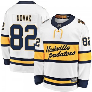 Breakaway Fanatics Branded Youth Tommy Novak White 2020 Winter Classic Player Jersey - NHL Nashville Predators