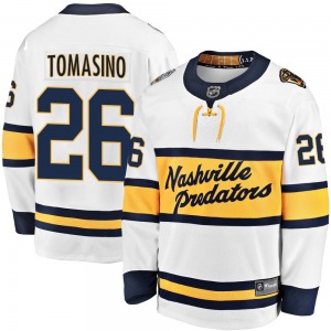 Breakaway Fanatics Branded Youth Philip Tomasino White 2020 Winter Classic Player Jersey - NHL Nashville Predators