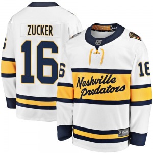 Breakaway Fanatics Branded Youth Jason Zucker White 2020 Winter Classic Player Jersey - NHL Nashville Predators