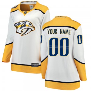 Breakaway Fanatics Branded Women's Custom White Custom Away Jersey - NHL Nashville Predators