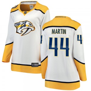 Breakaway Fanatics Branded Women's Brady Martin White Away Jersey - NHL Nashville Predators