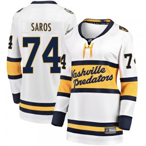 Breakaway Fanatics Branded Women's Juuse Saros White 2020 Winter Classic Jersey - NHL Nashville Predators