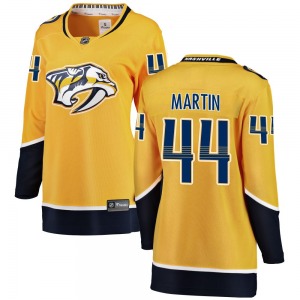 Breakaway Fanatics Branded Women's Brady Martin Yellow Home Jersey - NHL Nashville Predators
