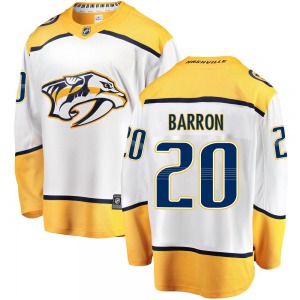 Breakaway Fanatics Branded Youth Justin Barron White Away Jersey - NHL Nashville Predators