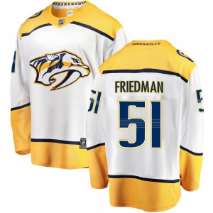 Breakaway Fanatics Branded Youth Mark Friedman White Away Jersey - NHL Nashville Predators