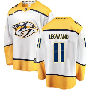 Breakaway Fanatics Branded Youth David Legwand White Away Jersey - NHL Nashville Predators