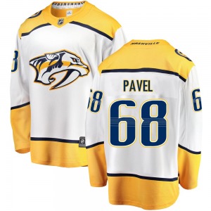Breakaway Fanatics Branded Youth Ondrej Pavel White Away Jersey - NHL Nashville Predators